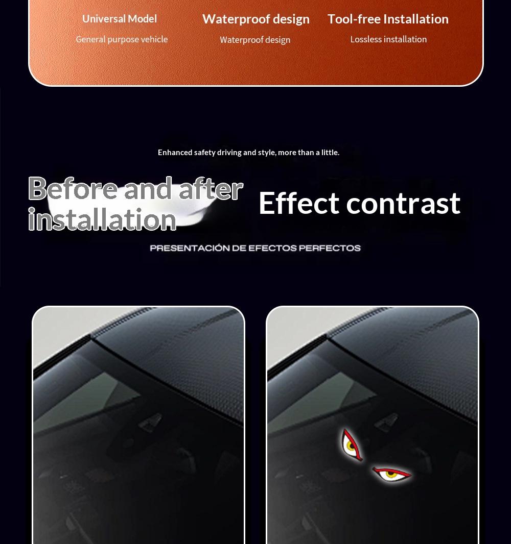 DIYCOM Dynamic LED Rear Window Display for Car – Vampire Devil Eye Emoji Panel, Scrolling Message Screen, USB Powered Night Driving Ambient Light, Cool Funny Auto Decor DIYCOM Dynamic LED Rear Window Display for Car – Vampire Devil Eye Emoji Panel, Scrolling Message Screen, USB Powered Night Driving Ambient Light, Cool Funny Auto Decor
