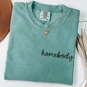 Classic Homebody T-Shirt, Cute Cozy, Graphic T-Shirt, Gift For Her, Trendy Apparel, Everyday Style, Fashion, Short And Sweet Outfits, Cotton