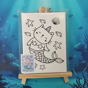 Mystery Paint Kit pre printed Canvas 8x10 Handmade 100% Cotton & Vinyl Artwork