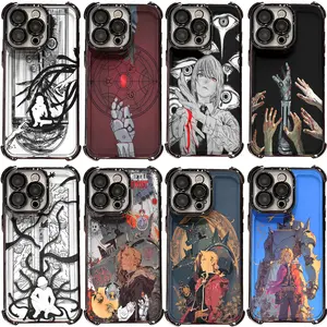 Fullmetal Alchemist Phone Case Edward Elric Alphonse Elric Phone Cases for iPhone 17 Pro Max 17 Air 16 15 14 Plus 13 12 11 Anime Fan Gift Protective Cover