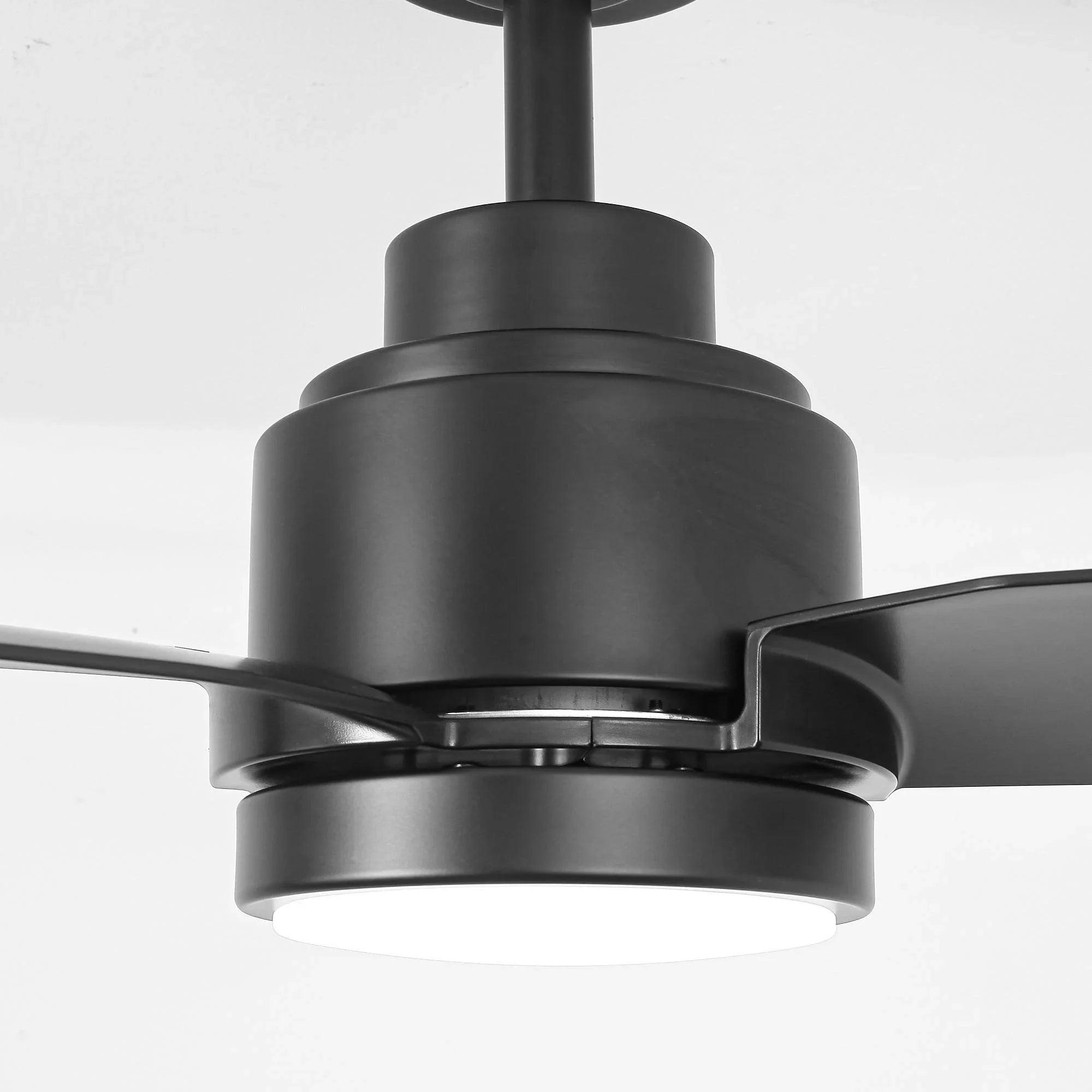 Vaczon 42" DC Motor Ceiling Fan | Modern Downrod Mount, Dimmable LED Light & Remote, Quiet 6-Speed