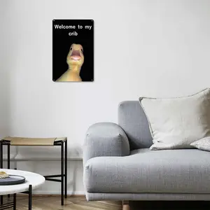 Welcome To My Little Nest Metal Sign 8*12 Inches Bedroom Fun Decoration Teen Boy Girl Living Room Dormitory Home Decoration Wall Hanging University Dormitory Decoration