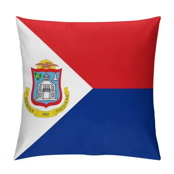 Sint Maarten Flag Throw Pillow