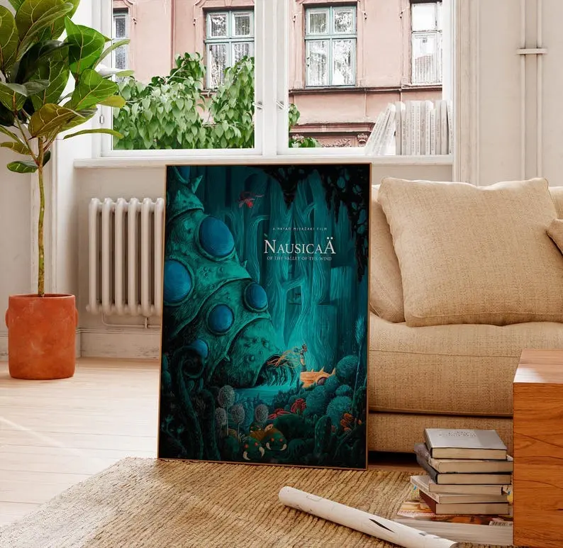 Nausicaa Valley Of The Wind Poster, Studio Ghibli Poster, Anime Ghibli Wall Art, Room Decor, Gift for Anime Fan