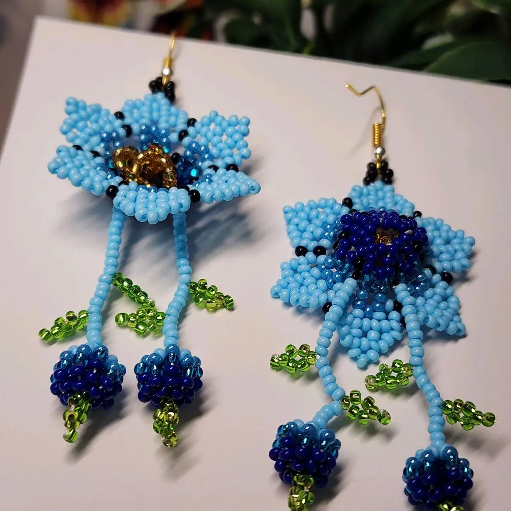 Beautiful Beaded Blue Color Women’s Earrings
