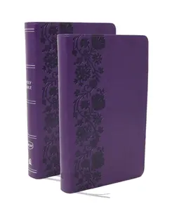 NKJV Bible + Journal Set: Personal Size, Large Print Bible with Cross-References, Purple Leathersoft Imitation Leather – June 3, 2025