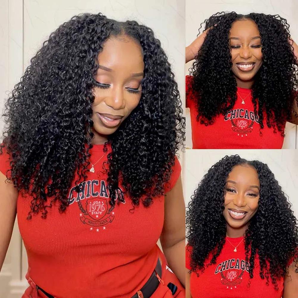 Truelian Crochet Hair Burmese Curly Human Hair Extensions Miracle Knots Pre-Separated 50g/Pack Knotless Boho Braids,5-6 Packs for Full Head