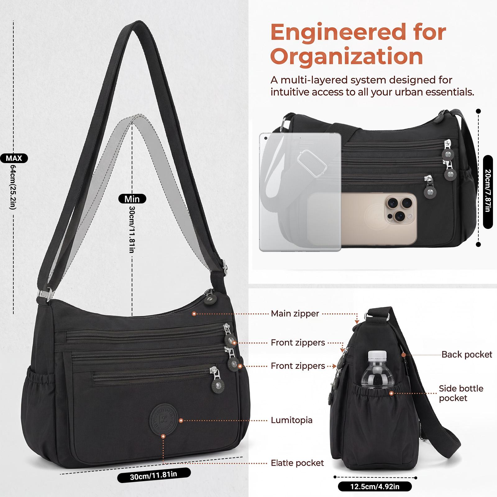 Nylon Travel Purses Anti Theft Crossbody Bag Purses for Women Waterpoof Shoulder Purse Multi-layer Pockets as gifts,Stylish, Waterproof, Mother's Day Gift, Birthday Gift