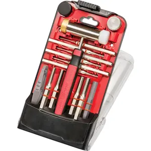 Hammer Set & Punch Set with Small Hammer & Flat Tip Metal Punch Set - Punch Tools Tool Kit includes Gunsmithing Hammer with 4 Tips, Non Marring Punch & Pin Starter Tool