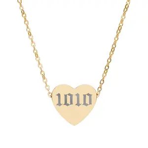 1010 Angel Number Heart Necklace – New Beginnings Necklace in 4 Luxe Finishes