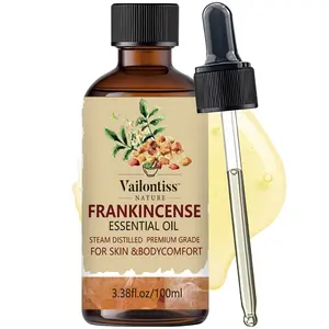 Frankincense Essential Oil 100ML, Warm Woody Scent, Ideal for Perfume Making, Therapeutic Aromatherapy Diffusers, Skincare Massage, Smooth