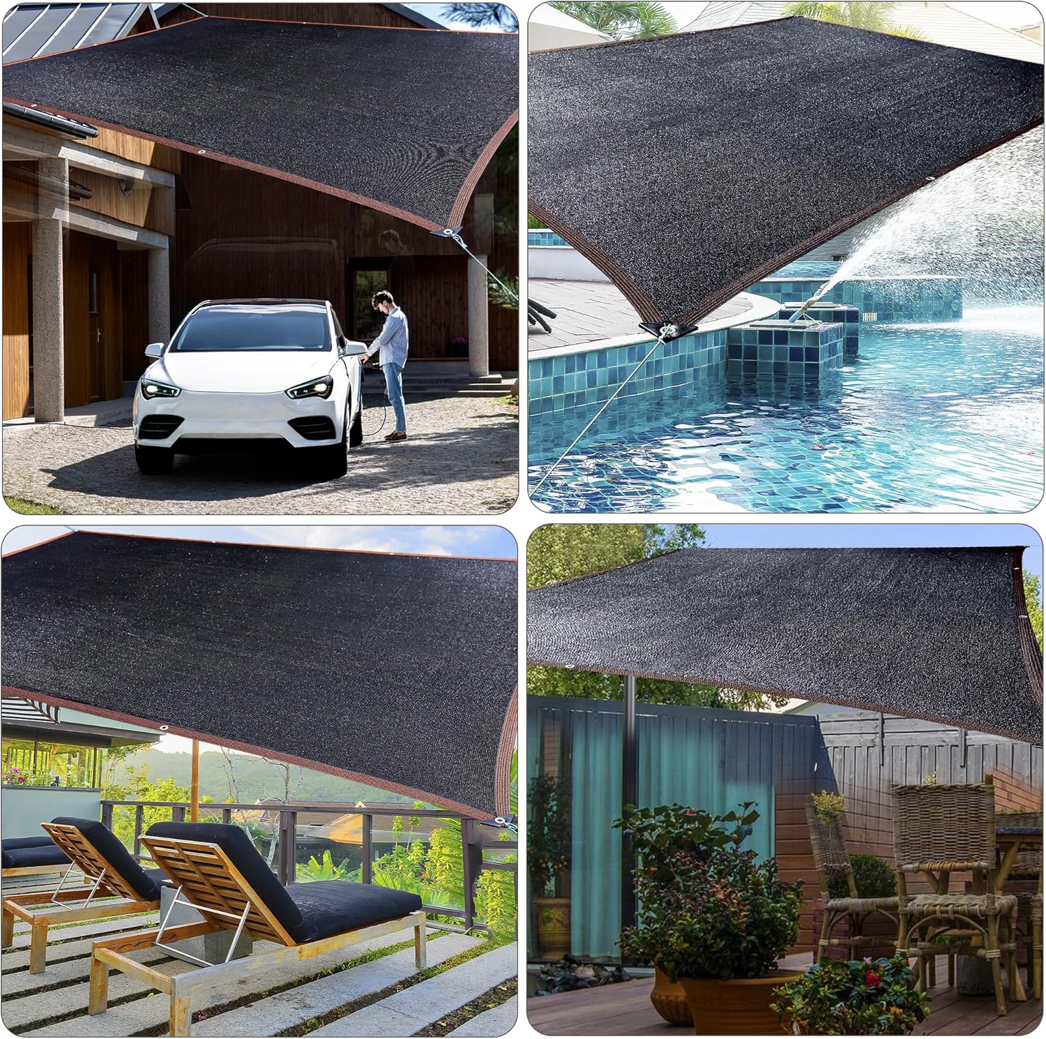 10FT*13FT Shade Cloth - 70-90% Sunblock Net for Garden Patio,Shade Sails for Plants Greenhouse Outdoor Pergola Lawn Swimming Pool Sun Shade Cloths for Kennel Chicken Coop Easier to Hang Shade Net Cover,good gifts for mom,Home Essentials