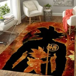 Anime rug dragon collection fan gift Silhouette Anime Area Doormat For Living Room