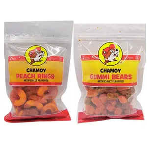 Buc-ee's Chamoy Candy 2 Pack Bundle- Mexican Candy Chamoy Peach Rings and Chamoy Gummi Bears fruit Variety Snack Bundle