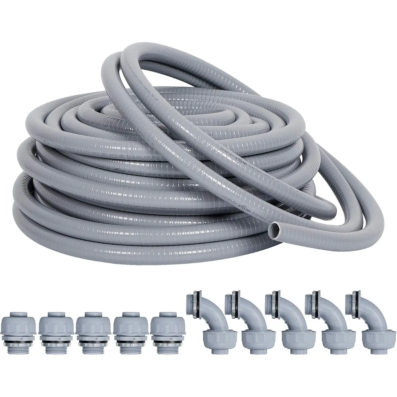 Liquid-Tight Conduit Kit 1/2inch 25ft w/UL Certification