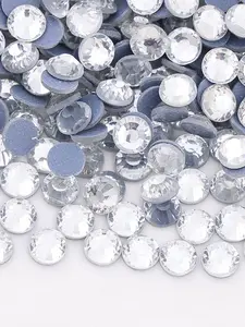 2880pcs Pure Heat Press Flat Back Glass Rhinestones, Nail Art DIY Decoration, Essential for Nail Art Enthusiasts, All Seasons