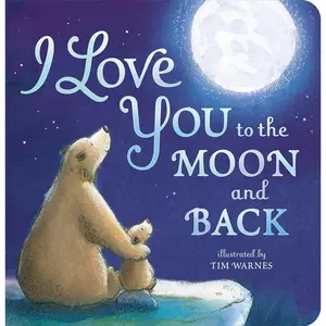 Cute "I Love You to the Moon and Back" Board Book Format for Babies, Early Learning Soft Book, Perfect Gift for Parents & Kids