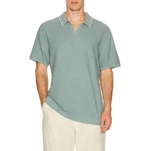 Marine Layer Greyson Sweater Polo in Topaz