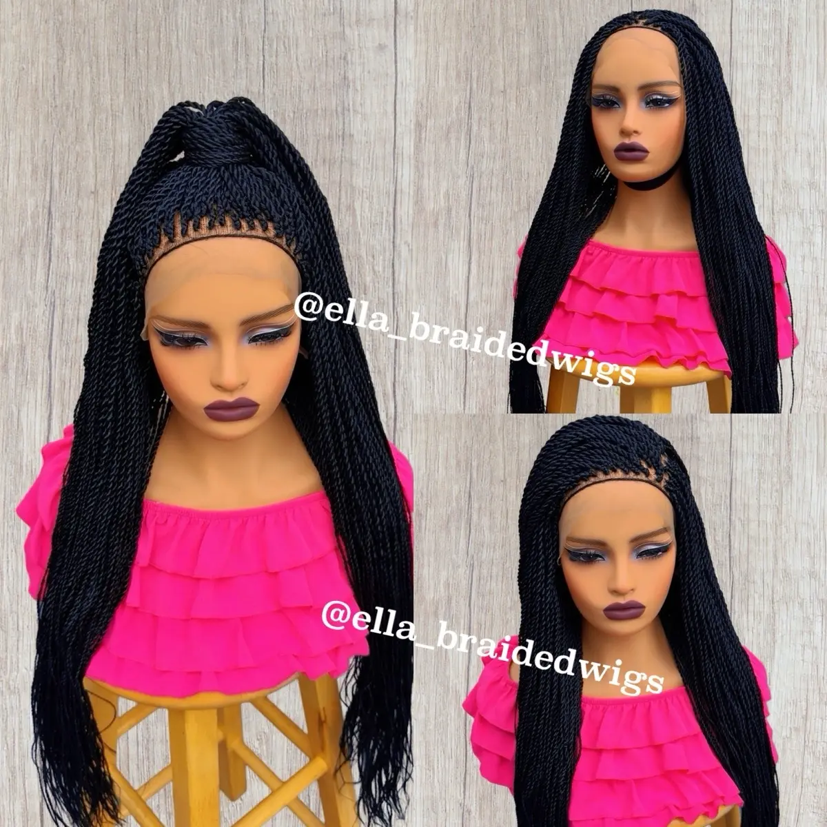 Senegalese Twists Frontal Lace Wig - 13x4 Color #1 - 30inches Senegalese Twists Frontal Lace Wig - 13x4 Color #1 - 30inches