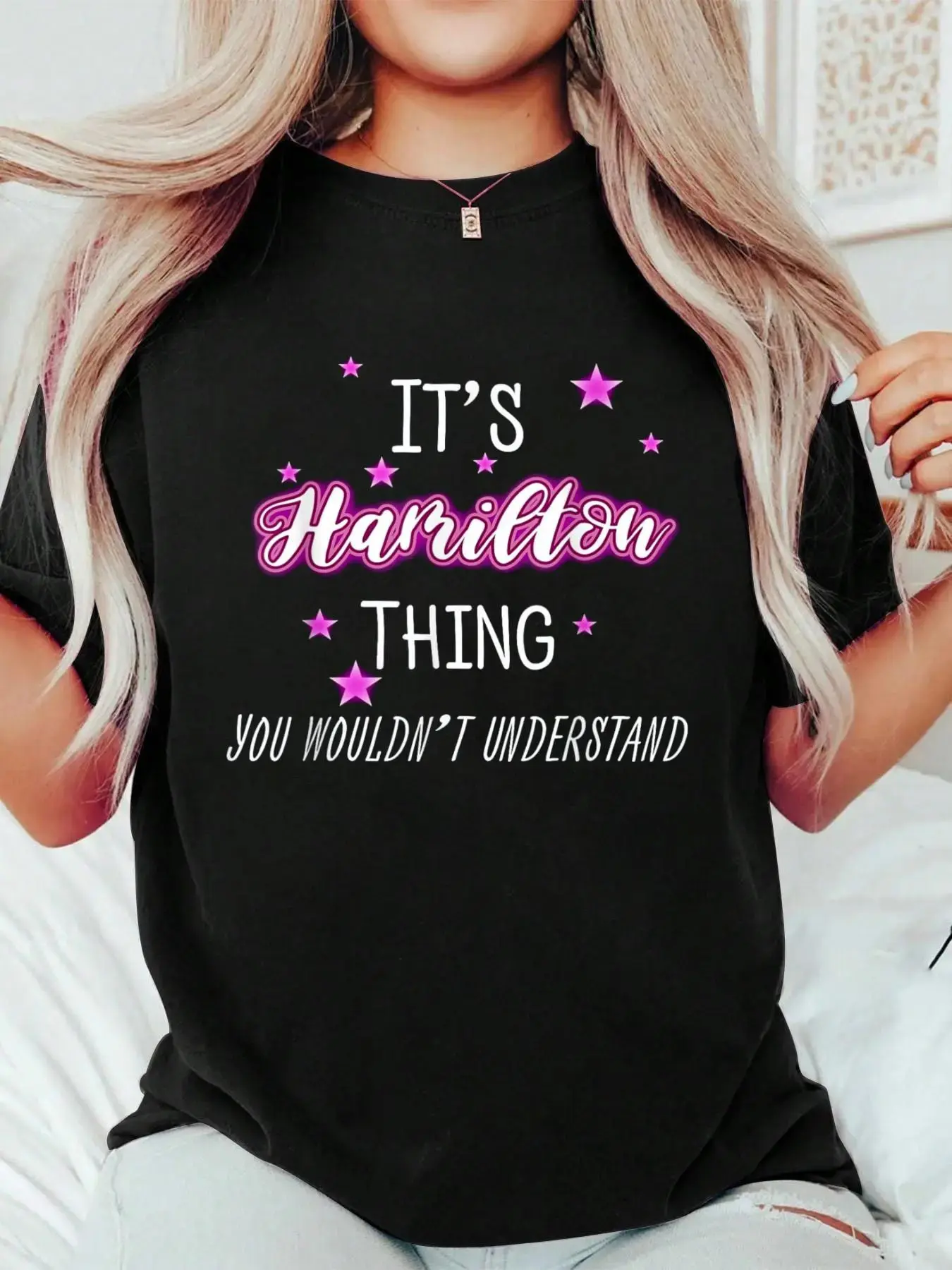 Women's Alexander Hamilton Print Graphic T-Shirt, Baggy Casual Short-Sleeve Round Neck Top, Soft Fabric, Machine Washable, Everyday Wear Tshirt, Graphic Print, Cotton, Shortsleeve, Loose-Fit, Cotton Blend, Oversize, Alexander Print