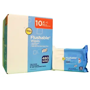 Wipes 10 Resealable Packs of 48 Wipes (480 Total Wipes) - Ideal for Napkin Cleaning Hand Set