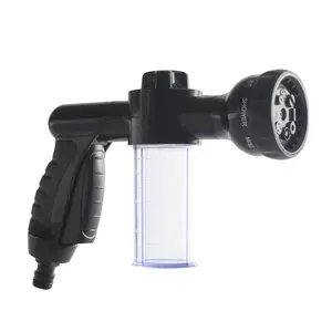 MOTIVITY High Pressure Spray Nozzle with Soap Dispenser for Car Washing, Pet Bathing, or Lawn Treatment, 8 Spray Patterns