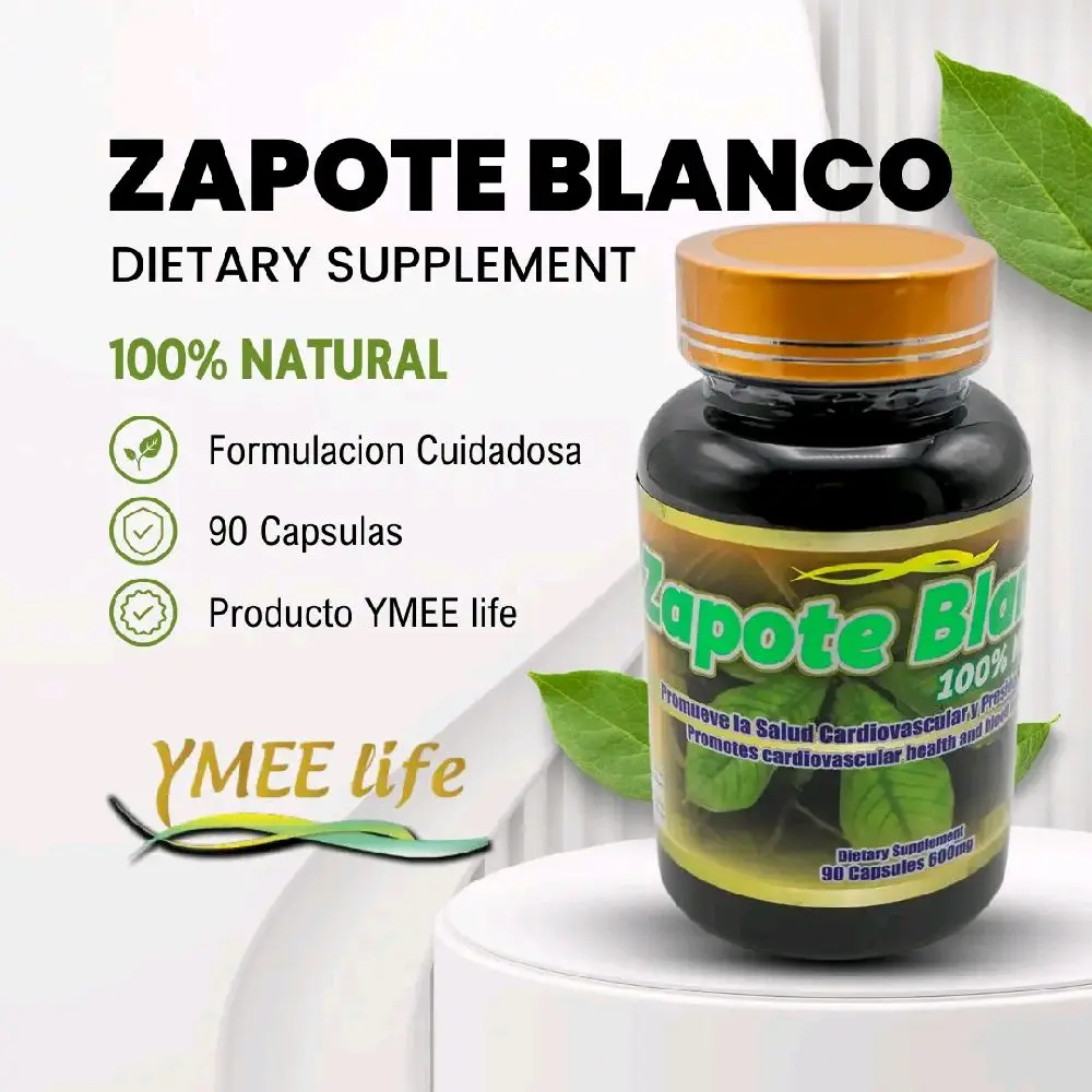 Zapote Blanco 100% Natural Plant-Based Tropical Fruit Capsules - 90-Count Health Supplement with Preserved Antioxidants, Nutritional Qualities & Immune Boost Support