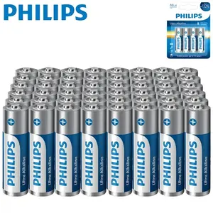 Philips High-Energy AA Batteries (24-Pack) – Non-rechargeable alkaline AA batteries, 1.5V, long-lasting with a shelf life of up to 10 years; suitable for home and office devices.