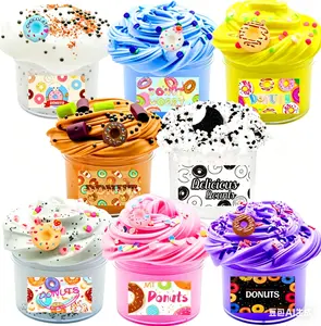 Donut Butter Slime, Fluffy Non-Sticky Slime Sensory Toy for Kids, Stress Relief Toy for Girls & Boys