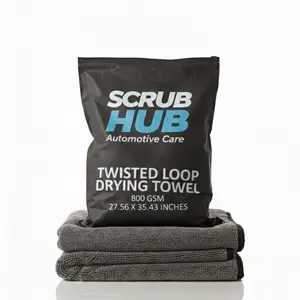 ScrubHub Twisted Loop Drying Towel – 800 GSM High-Density Microfiber Engineered for Maximum Absorbency