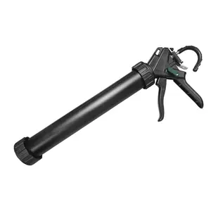 1pc Silicone Sealant Gun, Long-Range Aluminum Alloy Automatic Stopper, Anti-Drip, Durable, Half-Tube & Full-Tube Push Rod, Smooth Operation