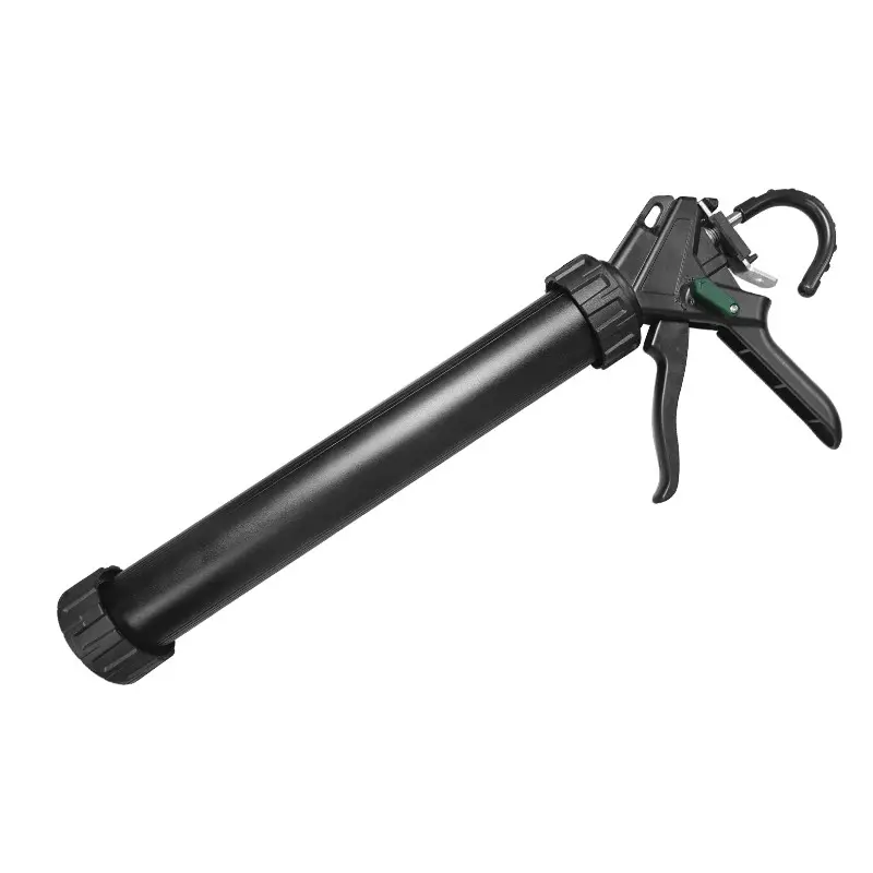 1pc Silicone Sealant Gun, Long-Range Aluminum Alloy Automatic Stopper, Anti-Drip, Durable, Half-Tube & Full-Tube Push Rod, Smooth Operation, Heavy Duty