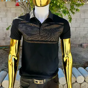 Polo Shirt Menswear Shortsleeve Top with Unique Design and Comfortable Fit for Everyday Wear