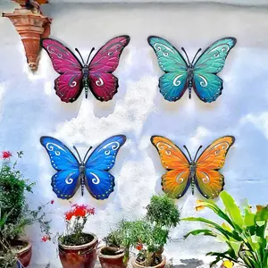 Large Metal Butterfly Wall Decor, Handmade Craft Suitable for Outdoor Walls, Garden, Yard, Garage Door, Fence, Balcony, Patio, Park Decoration
