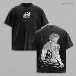 Retro Heavy Limited Baki Hanma Ver3 - Baki Hanma vs Kengan Ashura Anime Double Printed Vintage Washed Tee Unisex Oversize Anime Manga Washed Heavyweight Cotton T-shirt, Anime Lover