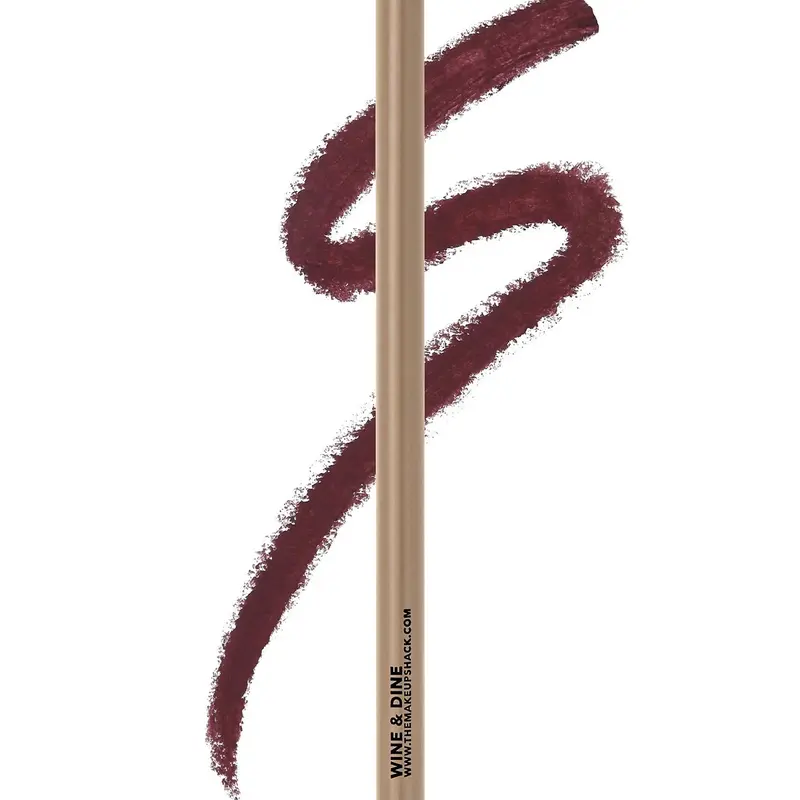The Makeup Shack Wine & Dine Eyeliner - Long-Lasting Application, Ideal for Makeup Application, Wooden Cosmetic Pencil