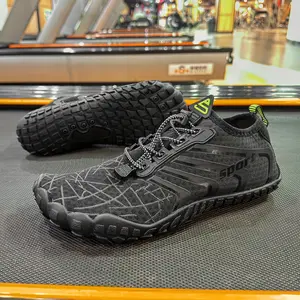 Men's Plus Size Breathable Water Shoes - Quick-Dry, Non-Slip Five Finger Aqua Sneakers for Beach, Swimming, Surfing & Hiking - Durable Rubber Sole, Lace-Up Closure for All Seasons, Beach Shoes