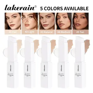 1Pcs lakerain two in one color changing foundation make-up stick Cream stick brightens skin tone, refines skin tone, Radiant, moisturizes light and thin, non-sticky, medium to full coverage, moisturizes makeup - double head detachable