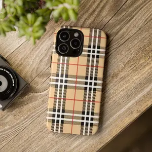 2026 Viral Classic Plaid Phone Case for iPhone 11-17 Series & Samsung S22-S26, Luxury Vintage Checker Shockproof Protective Cover, Slim Anti-Drop Aesthetic Case gift for her men's cool gadgets iphone 17 pro max cases girls