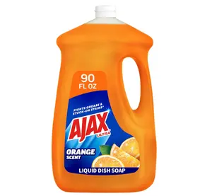 Ajax Ultra Liquid Dish Soap Orange Scent, Triple Action, 90 fl oz Bottle
