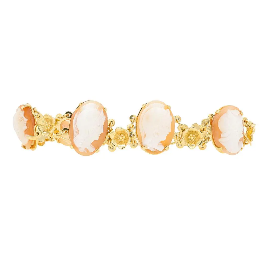 14K YG Cameo Bracelet