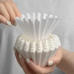 50pcs Pour Over Coffee Filter Papers 50 Sheets;  Fits B75 Coffee Dripper & 1-2 Cups Wave Dripper coffee filter papers Kitchenware