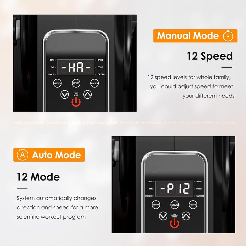 Nicole Selection Under Desk Elliptical Machine - Electric Seated Pedal Exerciser for Home, 12 Speeds, Remote Control, Perfect for Seniors & Office Workouts, 40YKTD509, For Christmas Gifts