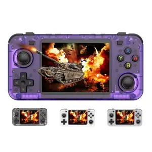 Upgraded R36H handheld game console, equipped with a portable open-source Linux system, IPS high-definition screen, dual analog joysticks, and USB charging function; Contains 64GB/TF memory card, also suitable as a Christmas gift; Handheld Gaming Console