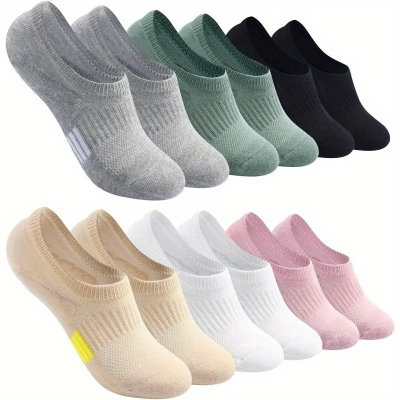 Mens 6-Pair Cushioned No-Show Ankle Solid Socks, Menswear Hidden Liner for Sneakers, Low-Cut Athletic Running Socks, Ankle Solid Sock
