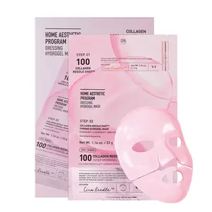 [VT Official] Color Reedle Shot 100 2-Step Hydrogel Mask 4EA for Every Skin Concerns, 3 hour Korean Hydrogel Mask, Plumping & Pore Care, Korean Glass Skin, Retinol & Centella Asiatica, Transparent Mask, Reedle Shot Mask