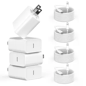 SANPRIO 4 Pack 20W PD USB C Charger Block with 6 Ft Cable Compatible with iPhone 14 Pro/13 Pro Max/12/11 Pro/Mini Type-C Fast Charging Cellphone Electronic Smartphone