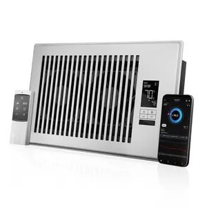 AIRTAP T6 White, Register Booster Fan for 6 x 10 Vents, Thermostat Control Improves Heating & Cooling, Quiet 10-Speed Remote Control &  App. ONLY FITS 6 x 10 Duct Openings