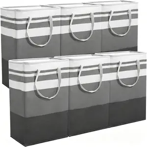 Laundry bag waterproof independent foldable high-leg laundry basket with extended handle laundry basket 6 pieces