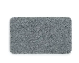Basic Polyester 24" x 40" Large Bath Rug, Grey